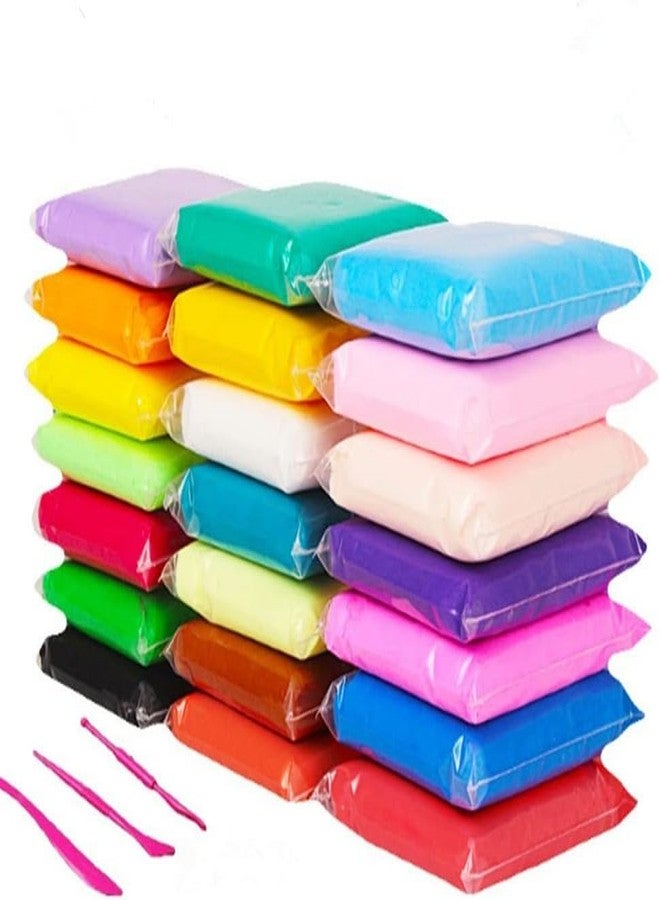 ECLET إيكليت (عبوة من 12 قطعة) طين يجف في الهواء، طين ناعم ملون للأطفال، أعمال فنية إبداعية، هدايا للأطفال - متعدد الألوان. مجموعة معجون طين رغوي مرن غير سام للأطفال مع أدوات. 0.35 - Image 1